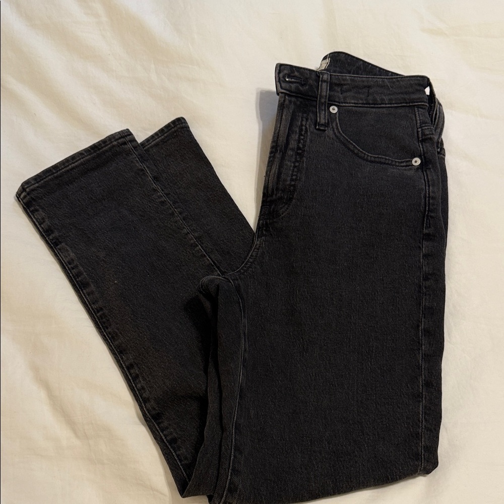 Madewell The Curvy Perfect Vintage Charcoal Denim Jeans Size 24